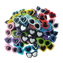 AMOBESTER Tiny Sunglasses Charms Mini Sunglasses Resin Charms Decoden Embellishments for DIY Craft Making and or Phonecover Scrapbooking 50PSC