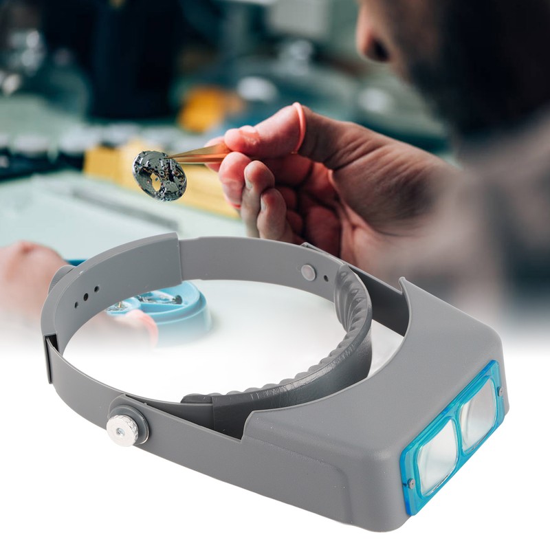 Headband Reading Magnifier with Four Optical Glass Lenses Jewelry Repair