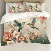 ZFRXIGN Flower Hummingbirds Bedding Set Queen Size Comforter Set 3