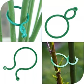 Ulawellor Pack of 200 plant clips, plant clips, plant clips, tomatoes, plant clips, plastic, plant rings for supporting and attaching plants, large