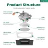 Anyhome 4 Inch Square LED Retrofit Recessed Lights, 5CCT Dimmable,