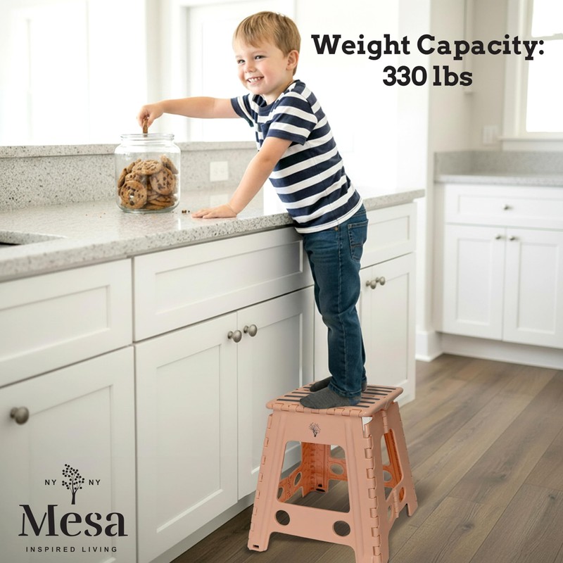 Inspired Living 18" Step Stool, Folding Step Stools for Adults,