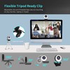 60FPS 1080P Auto-Focus HD Webcam with Ring Light and Privacy