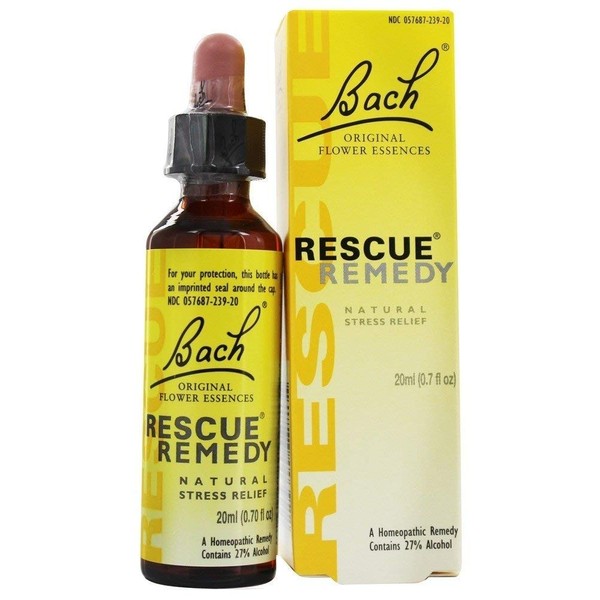 Bach Original Flower Remedies, Rescue Remedy, Natural Stress Relief, 0.7 fl oz (20 ml)