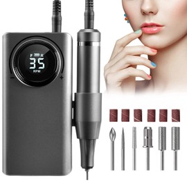 Electric Nail File 35000 rpm Electric Nail Cutter Pedicure Manicure LED Display Portable Nail File Set USB Charging Electric Nail Drill for Gel Nails, DIY Nail Art, Acrylic Nails