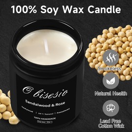 Obisesio Fall Candles Set, Scented Candles for Home, 4 Pack Natural Soy Autumn Candles, Fall Gifts for Women Men, Fall Fragrance of Vanilla Pumpkin/Cinnamon Apple/Smoke Vanilla/Sandalwood Rose