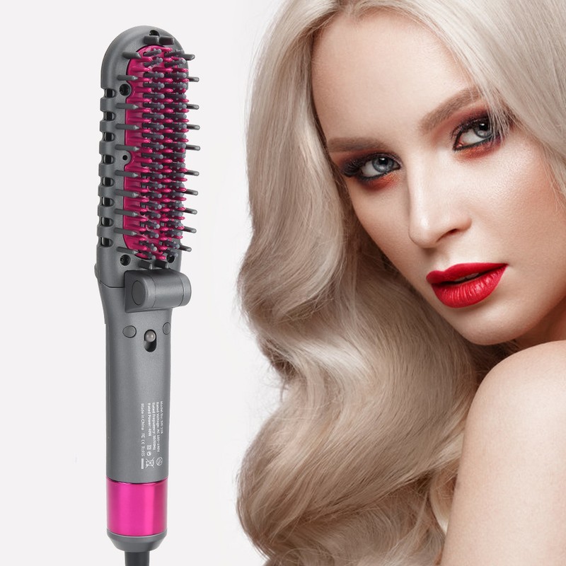 Foldable Negative Ion Hair Straightening Comb Adjustable Hair Straightener