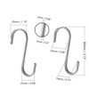 MroMax 10Pcs Heavy Duty S Hooks 19x25mm Flat Nickel Plating