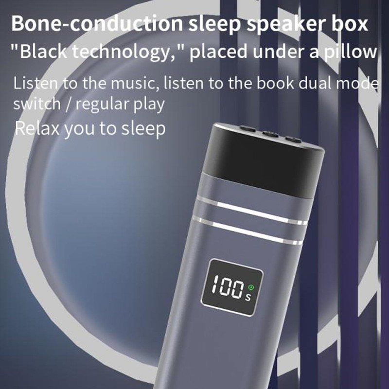 Denash Bone Conduction Bluetooth Pillow Speaker, 15-Hour Sleep Speaker with