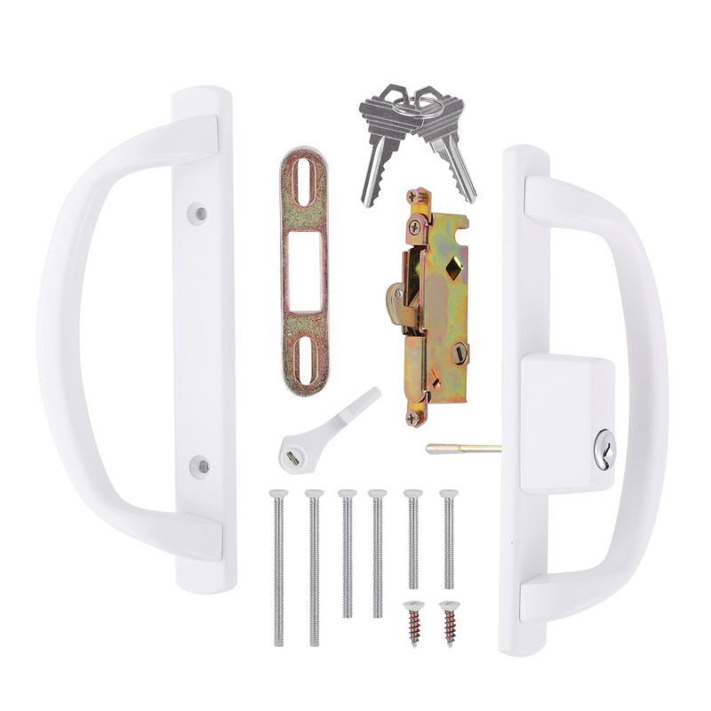 DECEBALUS Offset Position Keyed Sliding Patio Door Handleset with Mortise