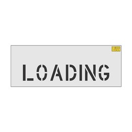 4" Loading Pavement and Curb Marking Stencil - 1/16" (.063") Light-Duty LDPE - Curb