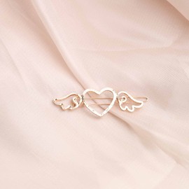 Allereya Heart Hair Clip Hair Clip Hollow Heart Hair Clip Metal Decorative Bobby Pin Hair Clip Minimalist Ponytail Holder Cute Gold Headpiece Hair Accessories for Women and Girls