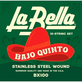La Bella Bajo Quinto Strings  BX100 Loop End Cuerda Para Bajo Quinto