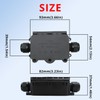MAKERELE Small External Junction Box IP68,2 Way Clamshell-Type Underground Electrical