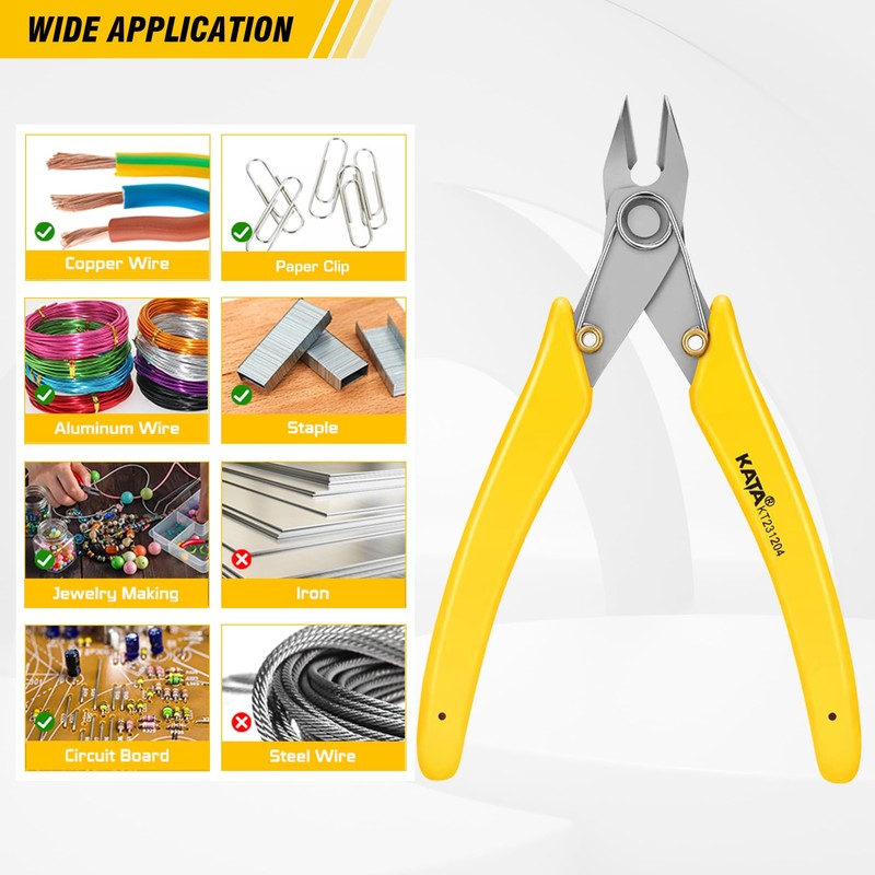 KATA 2Pack Micro Wire Cutters For Electronics Flush cutters, 5.5