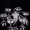 6 Hook Tabletop Glass Eiffel Tower Design Stemware Rack/Rotate 6