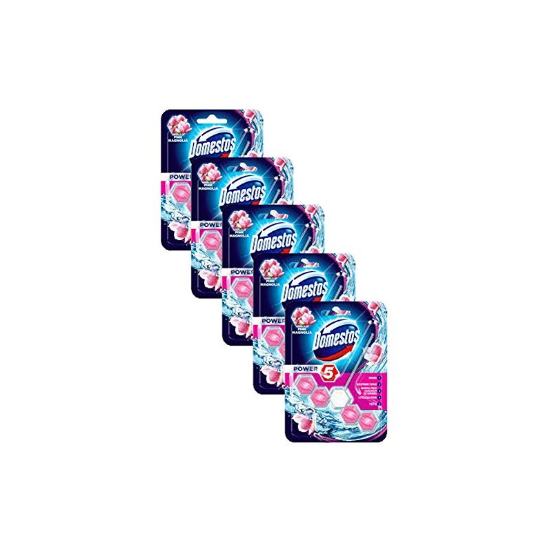 Domestos Power 5. Pink Magnolia. Toilet Block. Pack of 5