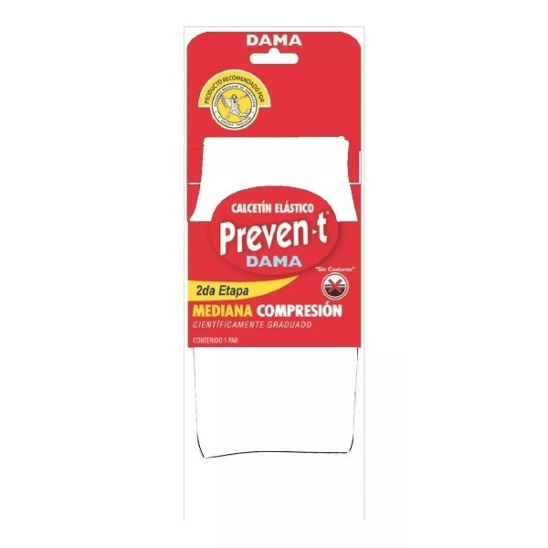 12 Calcetas Preven-t Mediana Compresion