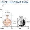 Compass Necklace for Women Men - Rose Gold 925 Sterling