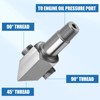 Oil Pressure Sensor Adapter 1/8-27 NPT Port Thread Plugs for