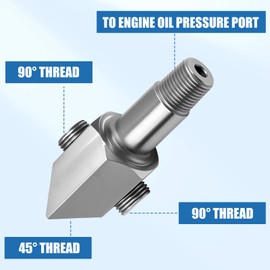 Oil Pressure Sensor Adapter 1/8-27 NPT Port Thread Plugs for Chevy/GM Small Block Engine