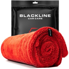 Blackline Car Drying Towel - 2ft x 3ft XL, #1 Car Detailing Accessory - 1300 GSM Microfiber Towel - Absorbs Over 8lbs of Water - Leaves No Streaks, Spots or Scratches - Dries an Entire Car