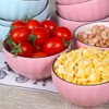 AWHOME Ceramic Bowl Blue 4.5in Set of 4 (Pink, 4.5in)