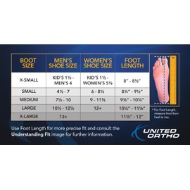 United Ortho Air Cam Walker Fracture Boot, Extra Large, Black