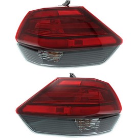CarLights360: For 2017 Nissan Rogue Tail Light Assembly Driver and Passenger Side CAPA Certified w/Bulbs | Replaces NI2804110 NI2805110