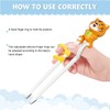 Quimoy 2 Pairs Kids Chopsticks, Training Chopsticks for Kids, Cute