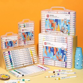 Acrylic Paint Markers 64 Colors, Fine Tip Paint markers, Art Supplies, Coloring Markers, Portable Packaging, Art Supplies, Creative Coloring Supplies:_64 Colors