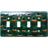 Peacock Talavera Quadruple Toggle Switch Plate