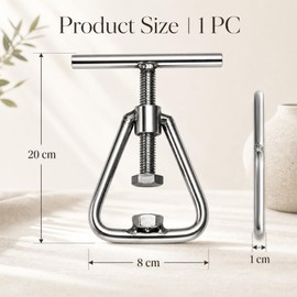 Stainless Steel Nut Cracker Tool – Heavy Duty Nut Opener for Walnuts, Pecans, Macadamia Nuts, Hazelnuts & Almonds – Strong Screw Mechanism with Non-Slip Grip – Silver