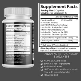 Pelican Vitamins Flora Shield- Oral & Digestive Support- 3 Bottles- 180 Capsules