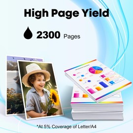 712XL Black Ink Cartridges Replacement for HP 712XL 712, Work for HP DesignJet T650 T630 T230 T250 T210 Studio Plotter Printers,2 Pack,80ML for BK