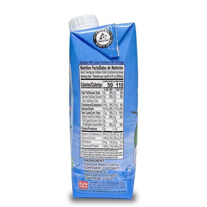 Parrot Brand 100% Pure Coconut Water 16.9 fl.oz.（Pack of 12）