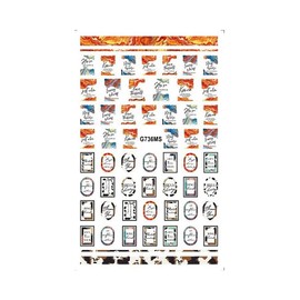 Generic Frame English Words Wrap Franch Tips Self Adhesive Nail Decal Sticker G736Ms Nail Wraps Stickers Manicure Supplies for Women Nails Full Long Lasting Easy Apply and Remove