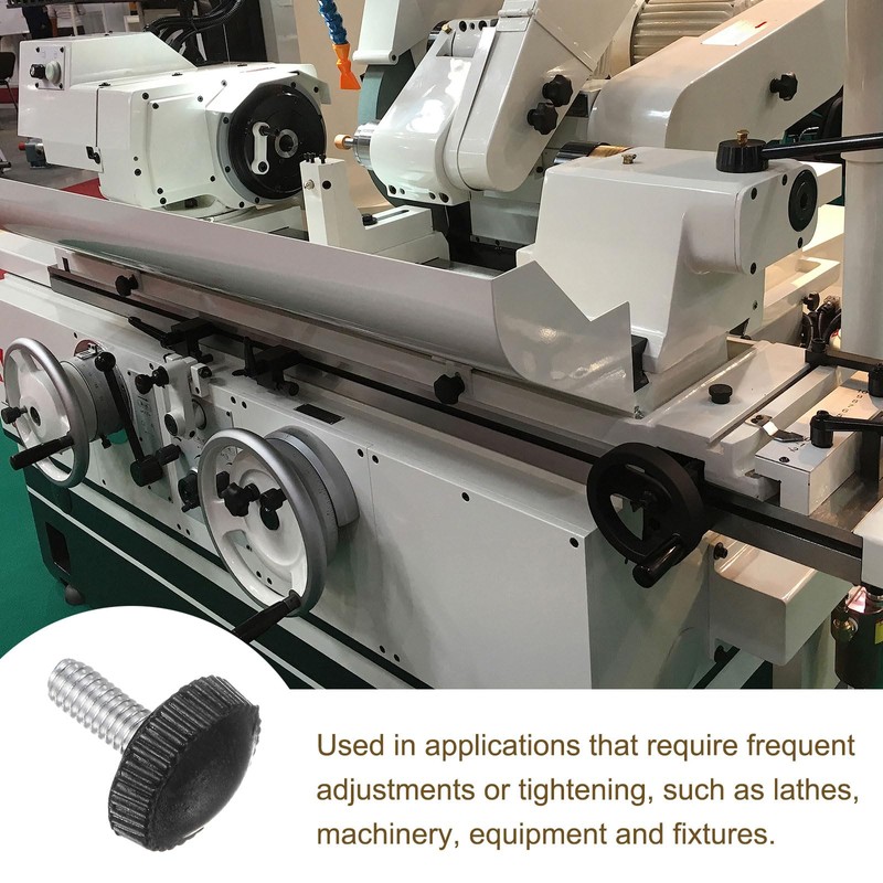 sourcing map 30pcs M4 x 10mm Metric Male Thread Knurled