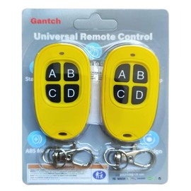 Twins Kit2 Universal Wireless Cloning Remote Control Replacement Garage Door Electric Gate Duplicates and Replaces Original Factory Remote for Vehicle Central Locking Systems Pink ABCD (ABCD, Yellow)