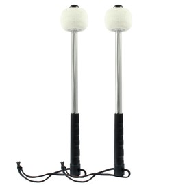 Cionyce 2 Pack Bass Drum Mallet Timpani Percussion Sticks 12.6" Stainless Steel Handles Drum Mallets Percussion