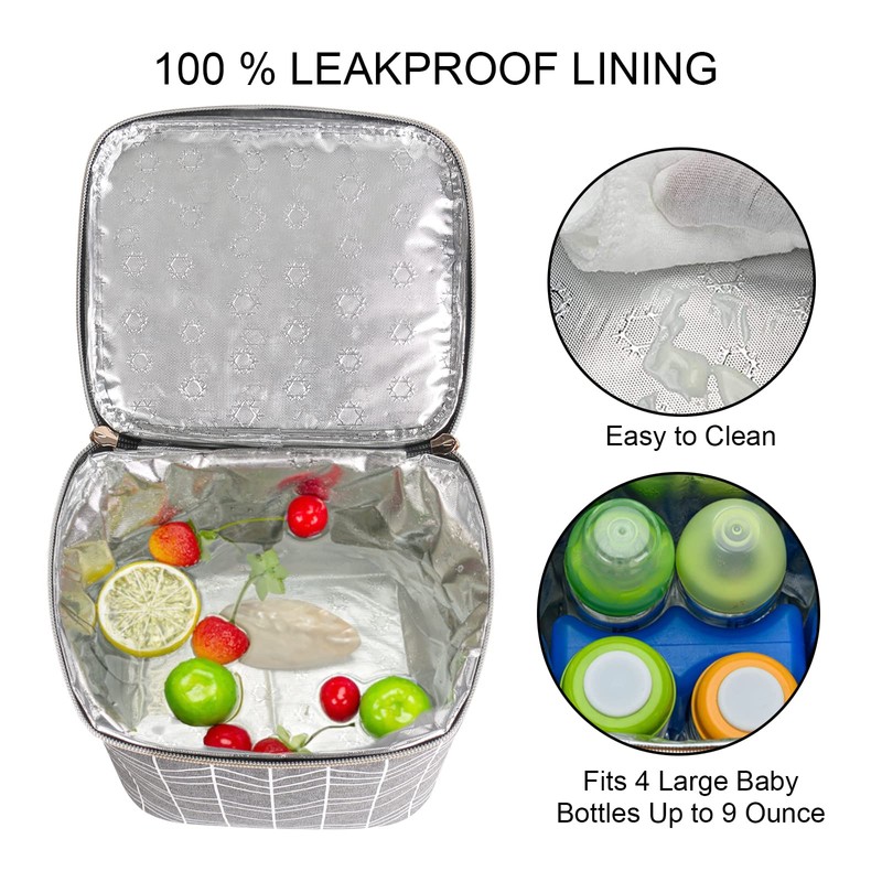 BABEYER Breast Milk Cooler Bag with Ice Pack Fits 4