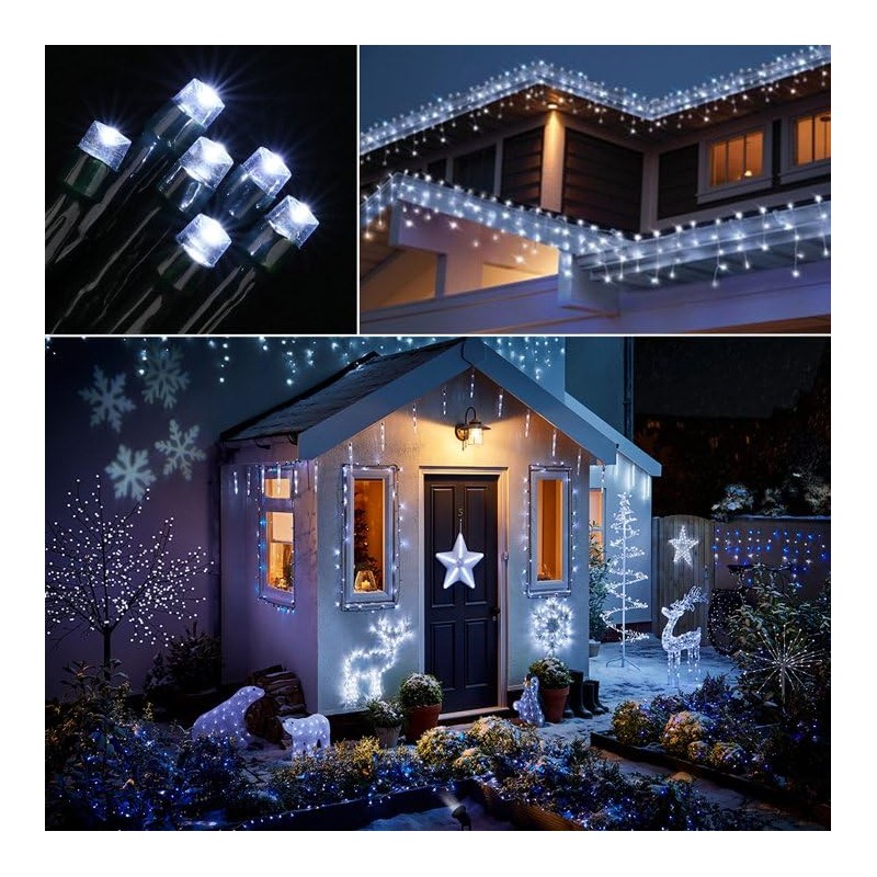 Toodour Christmas Lights White, 82ft 200 LED Christmas String Lights