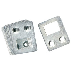 KOTARBAU Cabinet Hanger, Various Sizes and Shapes, Cabinet Hanger, Furniture Hanger, Bed Fitting, Galvanised Furniture Hanger, Silver Flat Connector (25)