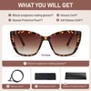 PUBOWT Bifocal Reading Sunglasses for Women Oversized Cat-eye Fashion Sun