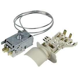 Whirlpool Bauknecht 484000008566 Ranco K59-S2788/500 Thermostat Conversion Kit with Lamp Holder Fridge Freezer Combination 700 mm Capillary Tube 3 x 6.3 mm AMP Replacement for Atea A13-0681R