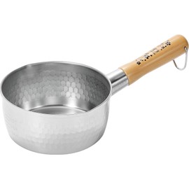 Yokoyama OGS-300 Snow Flat Pot, Stainless Steel Copper (Rust Resistant), Graduated Marked, Sakuragin, IH & Gas, 6.3 inches (16 cm), Silver