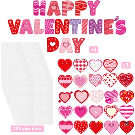 Fancy Land 90PCS Valentine’s Day Cutouts Paper Heart Cutouts for Classroom Bulletin Board Decorations