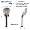 RecPro RV Handheld Shower Head with Hose and Shut Off