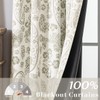 102 Inch Long Decorative Floral Blackout Luxury Curtains for Living