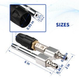 DZQPPC M5 Twist Nozzle for Pressure Washer Adjustable Long Range Shooter Tip 3-7 GPM 2-in-1 Soft Wash Twist Nozzle with 0 to 60°Spray Mode and 1/4 "Quick Connection